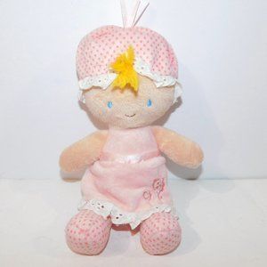 Demdaco Nat & Jules 9" Plush Pink Baby Doll Blonde Girl Soft infant lovey